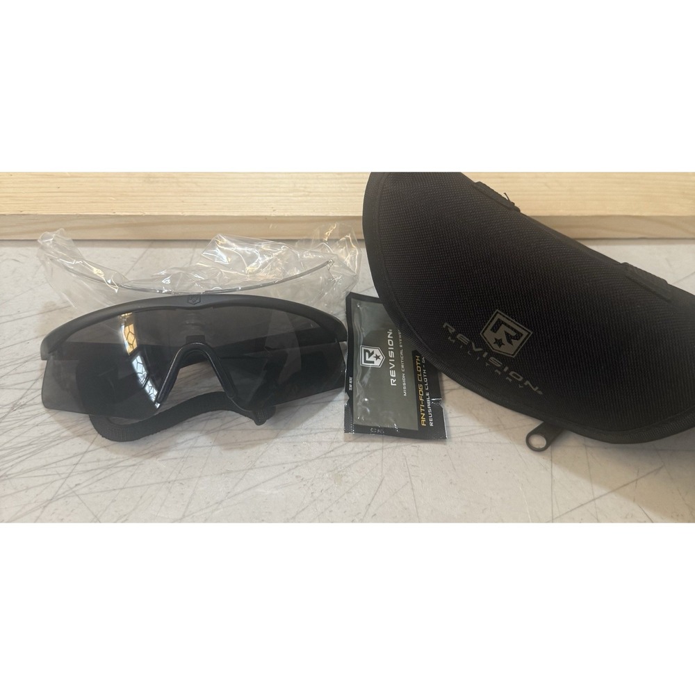 Revision Military Sawfly APEL Z87 Black Safety Glasses Kit Gray Clear Lens